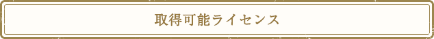 取得可能ライセンス